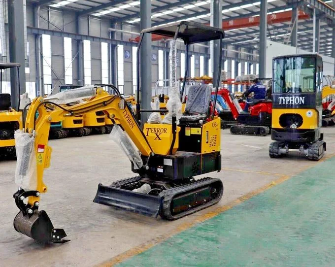 In USA Mini Excavator 1 Ton Digger 13.5hp Gas Tracked Crawler B&S EPA Engine