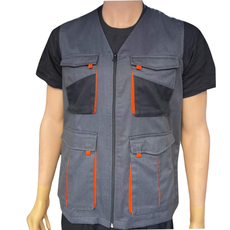 Gilet 04 poches Gris Foncé