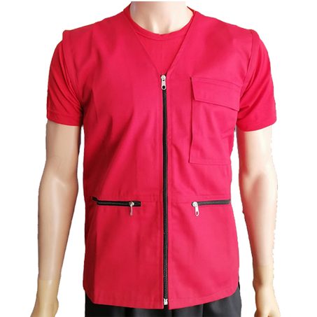 GILET 03 POCHES ROUGE