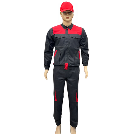 JACKET ET PANTALON NOIR-ROUGE