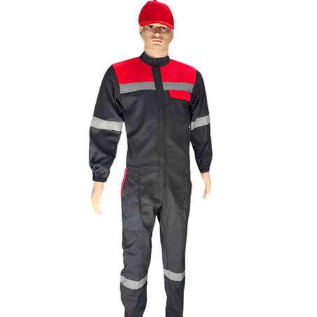 COMBINAISON SERGE NOIR-ROUGE