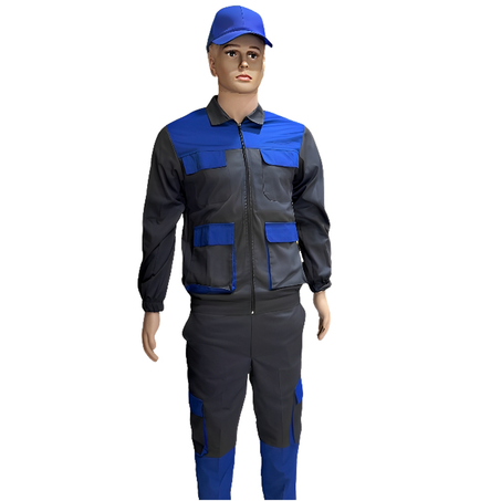 JACKET ET PANTALON GRIS-BLEU ROI