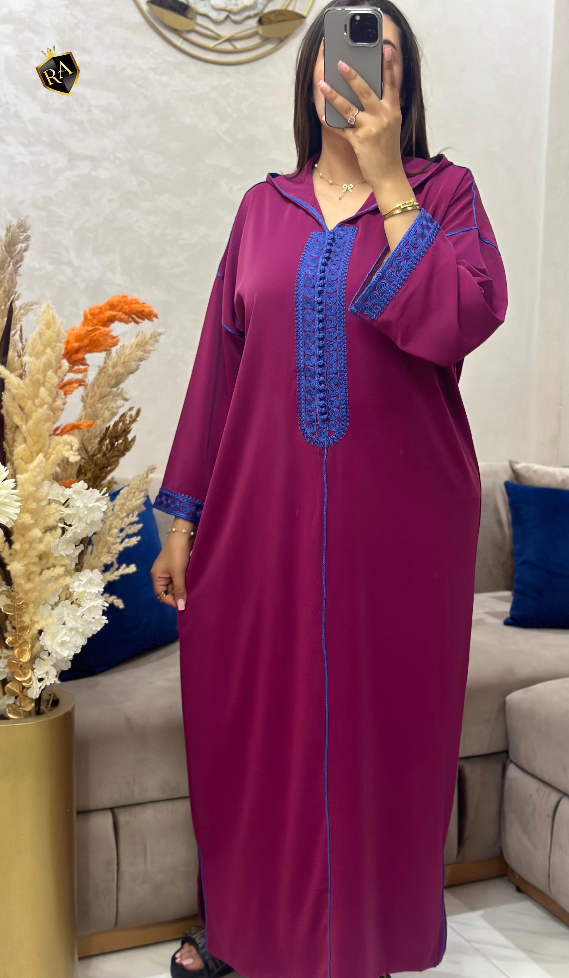 🌹 جلابة مخزنية راقية تجمع بين الأصالة والفخامة ✨