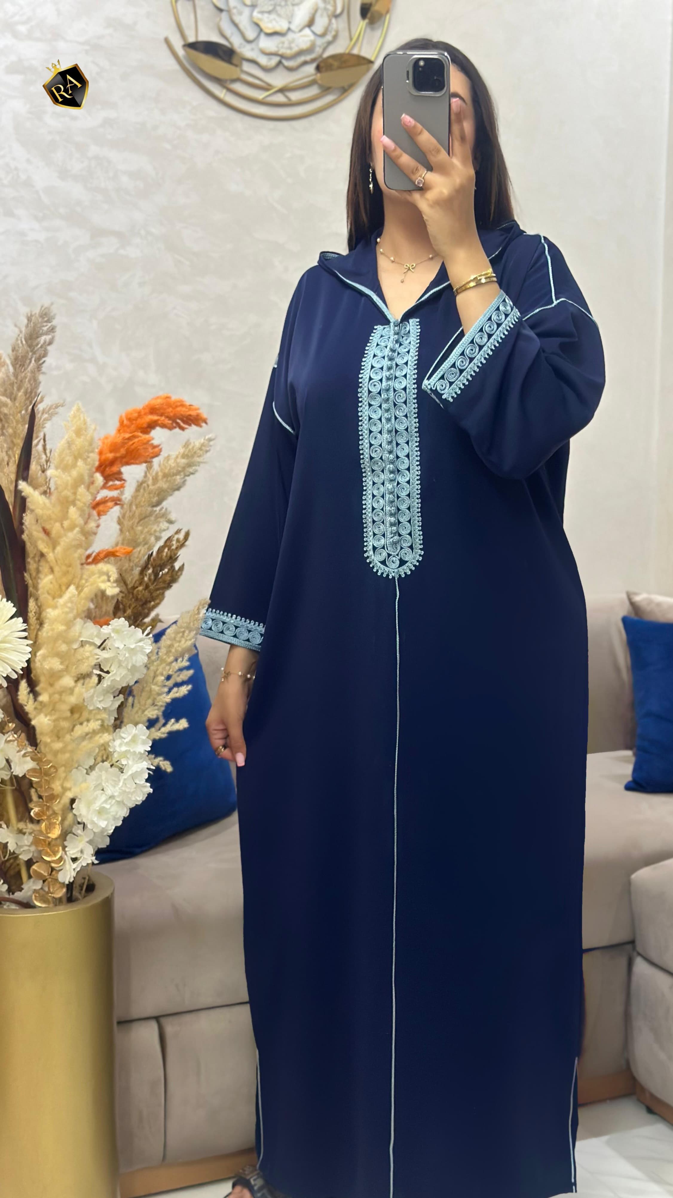 🌹 جلابة مخزنية راقية تجمع بين الأصالة والفخامة ✨