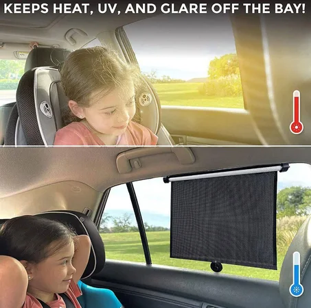 Pare-soleil pour vitres latérales de voiture 2 pièces