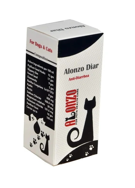 ألونزو دايار™ (Alonzo Diar) - مكمل لوقف الإسهال وتعويض السوائل للقطط والكلاب (50 مل)