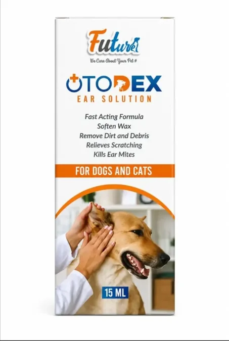 فيوتشر أوتوديكس (Future Otodex) قطرة أذن رباعية المفعول للقطط والكلاب - 10 مل | لعلاج الجرب والالتهابات