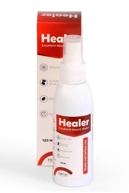 فورفيت هيلر (Forvet Healer Spray) مطهر ومعالج للجروح والتهابات الجلد للكلاب والقطط - 125 مل
