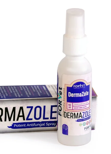فورفيت ديرمازول (Forvet Dermazole) بخاخ مضاد للفطريات قوي المفعول للكلاب والقطط - 60 مل