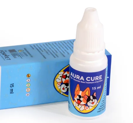 فورفيت أورا كيور (Forvet Aura Cure) علاج جرب الأذن الأنزيمي المطور للكلاب والقطط - 15 مل