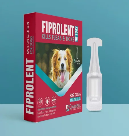 Cova Fiprolent™ Spot On - أمبولات الحماية الشاملة للكلاب (5 أمبولات × 1 مل)