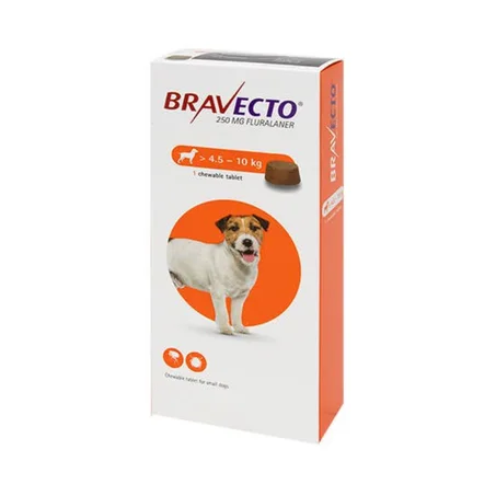 برافيكتو™ (Bravecto  4.5 to 10 KG) - قرص الحماية الثلاثي (12 أسبوعاً) ضد البراغيث والقراد للكلاب