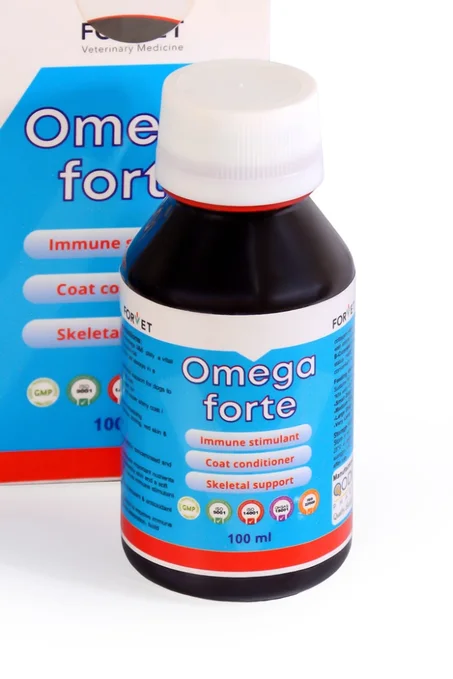 فورفيت أوميجا فورت™ (Forvet Omega Forte) - أوميجا 3 مركز لصحة الفراء والجلد للكلاب