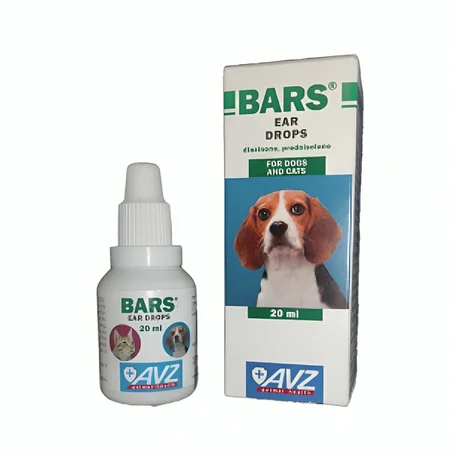 قطرة بارس للأذن (Bars Ear Drops) لعلاج جرب والتهابات الأذن للكلاب والقطط - 20 مل