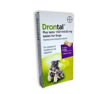 درونتال بلص™ (Drontal Plus) للأوزان الكبيرة - أقراص طاردة للديدان واسعة المجال (6 أقراص)