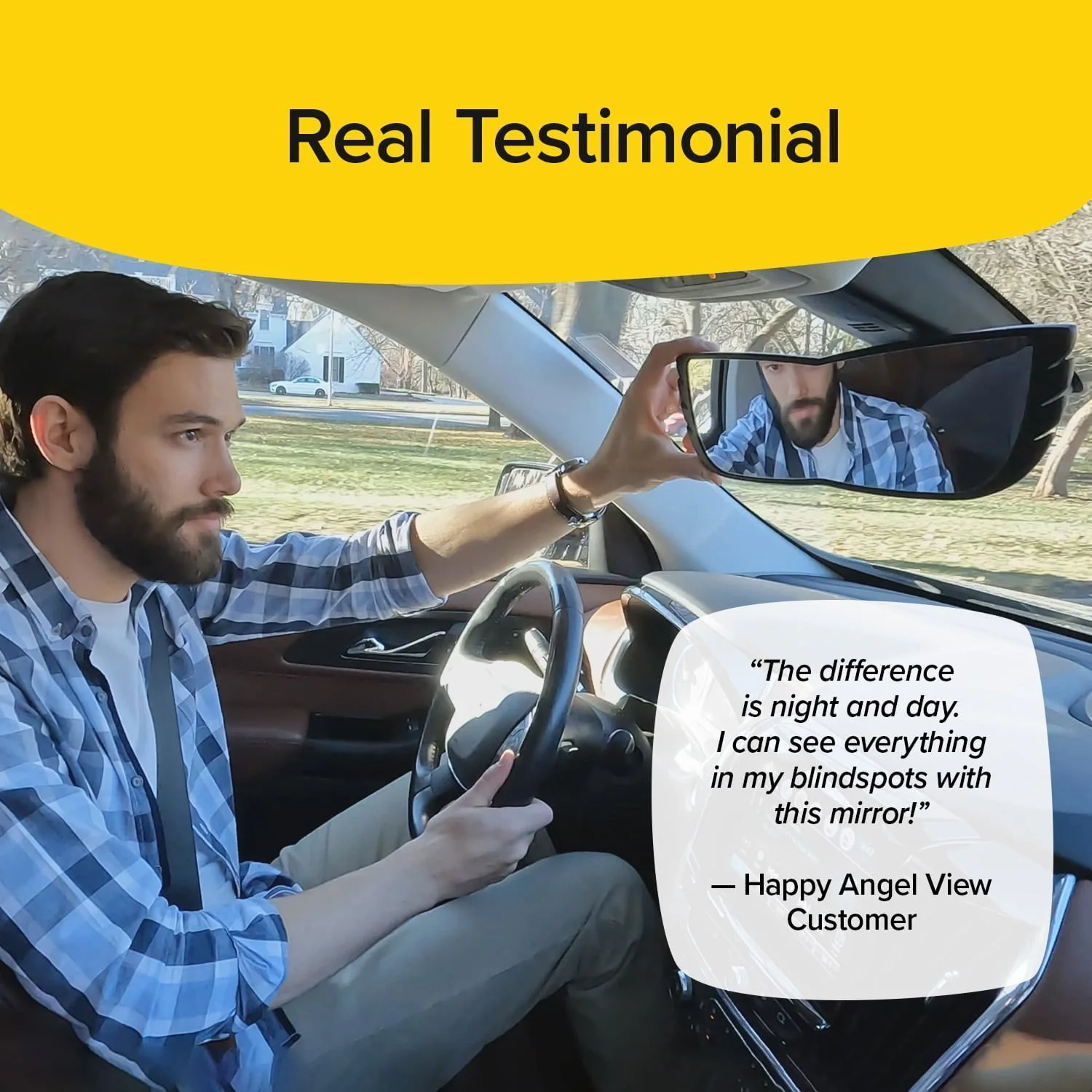 Car Rear View Mirror مرآة الرؤية الخلفية للسيارة