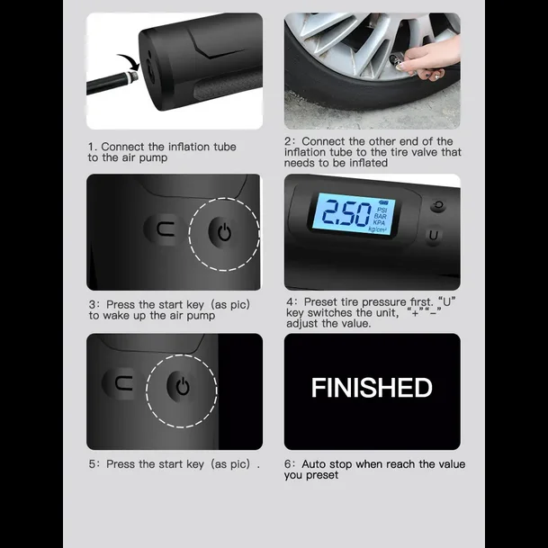 Air Pump مضخة ضغط هواء محمولة