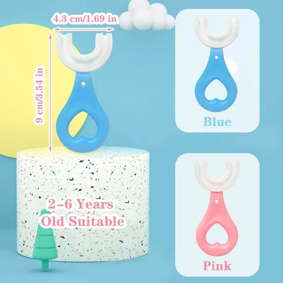 Kids ToothBrush U-Shaped - Heart U فرشاة أسنان للأطفال على شكل