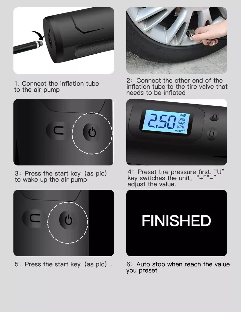 Air Pump مضخة ضغط هواء محمولة