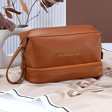 Trousse Maquillage et Pinceaux Imperméable à Double Couche