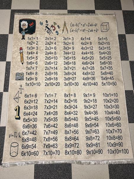 سجاد جدول الضرب  120/160