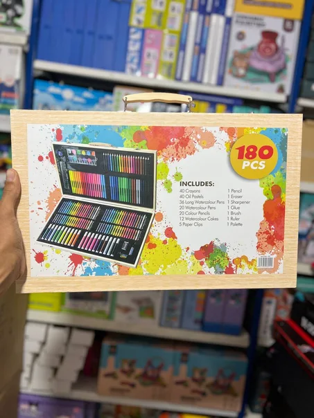 حقيبة التلوين 180 قطعة