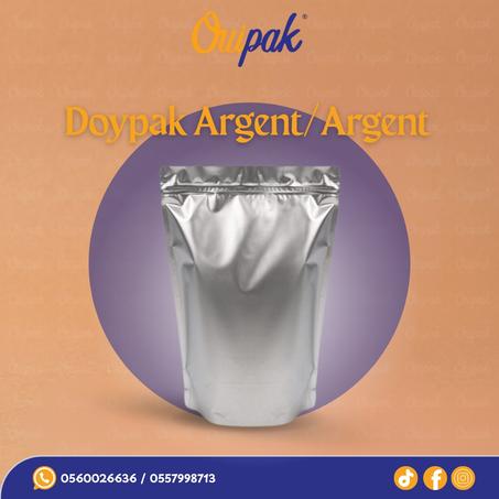 Sac Doypack Couleur Argent/Argent'100قطعة'