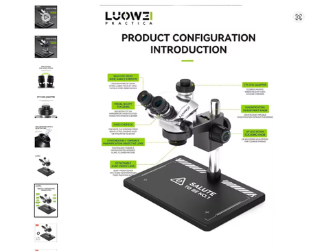 Luowei LW-TR02-B3TV 7-50X Microscope