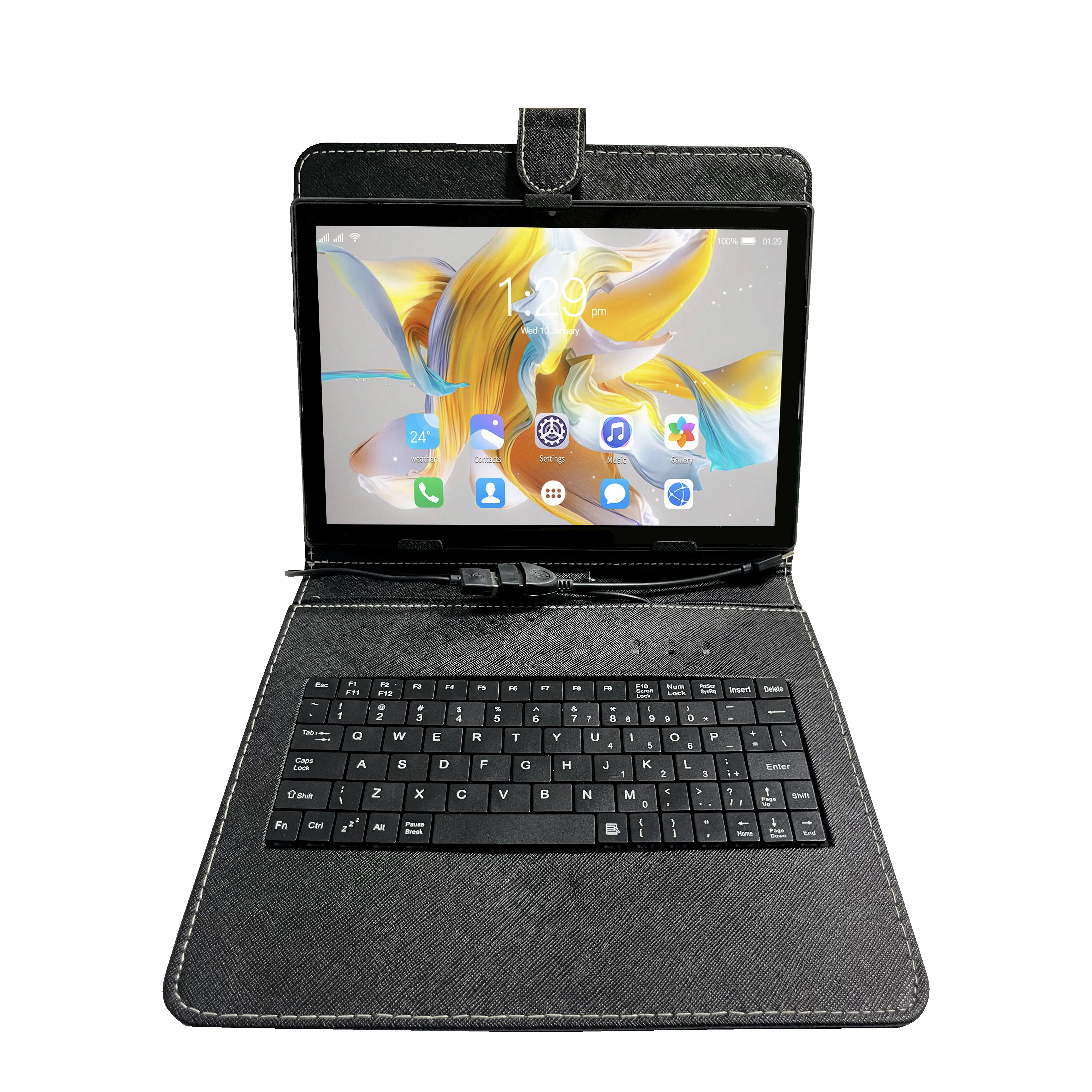 Universal 7” Tablet Case with PC Keyboard & Foldable Stand 2026