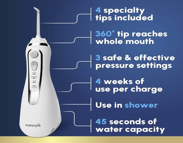 خيط الاسنان المائي. Waterpik Cordless Advanced 2.0