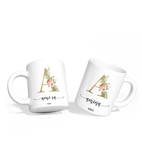 Floral Letter Mug