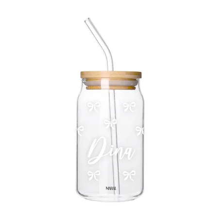 Ribbons Custom Can Glass