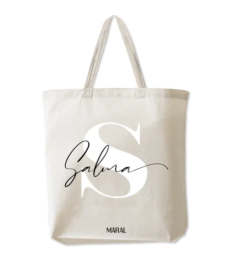 Name &  Latter Custom Tote Bag