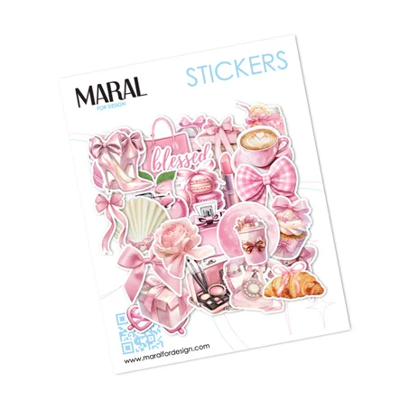 Pink Stickers Set of 30