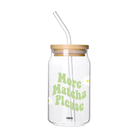More Matcha Can Glass