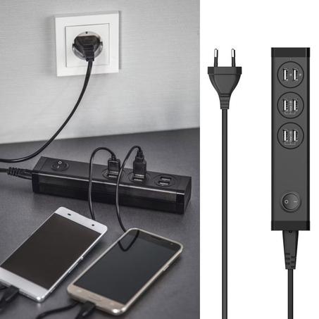 Uniross Station de charge Multi-appareils 6 ports USB A