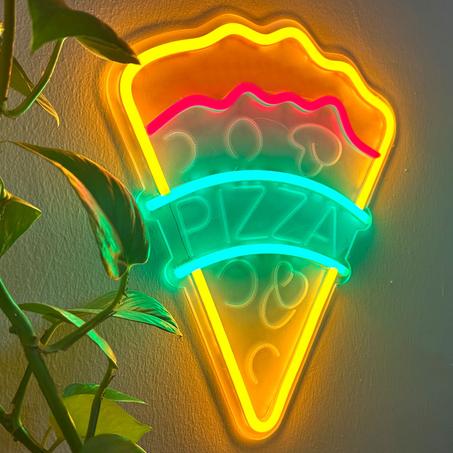 Signe Néon Led Pizza Pour Décoration De Restaurant لافتة بيتزا نيون LED لتزيين المطعم