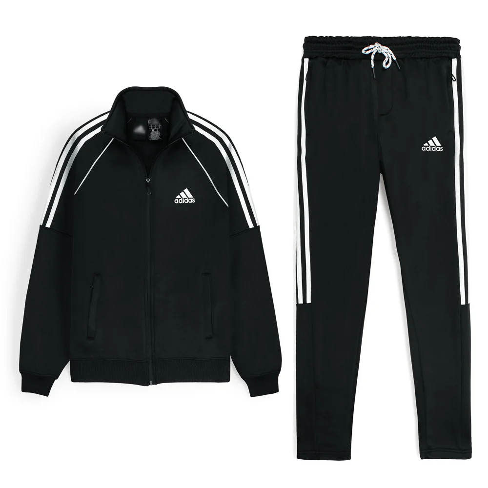 Survêtement blanc à rayures raglan pour homme, prêt à partir