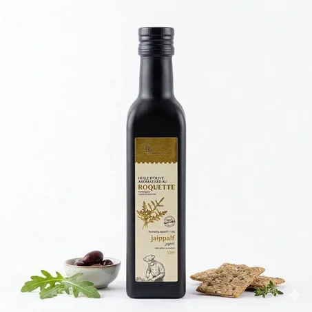 huile d'olive vierge de qualité supérieure avec fusée (roquette)