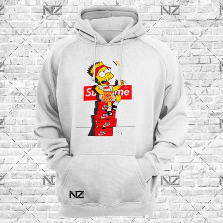 Sweat à capuche Simpson mange Frita