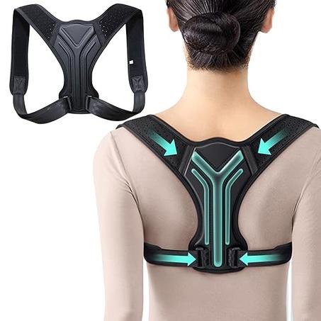 [مطور] مصحح وضعية الظهر للنساء دعامة ظهر للرجال قابل للتعديل للكتف تخفيف الام للظهر