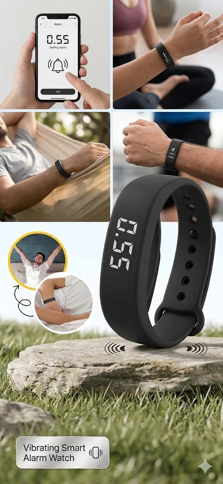 ⌚ الساعة الذكية المهتزة للاستيقاظ (Vibrating Smart Alarm Watch)
