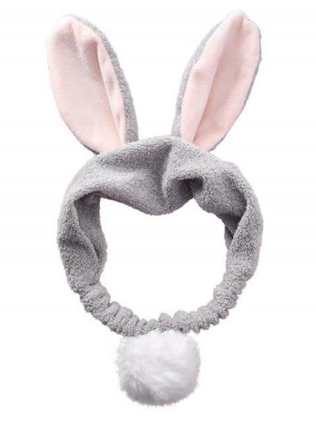 Bandeau pour nettoyage du visage avec oreilles de lapin