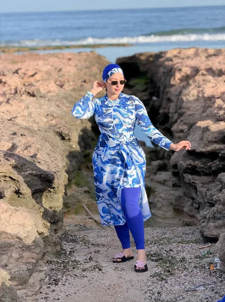 بوركيني طويل 5 قطع – جودة خيالية اللهم بارك