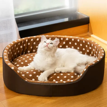 Dot Sponge Pet Bed Mat – Soft Cushion for Cats
