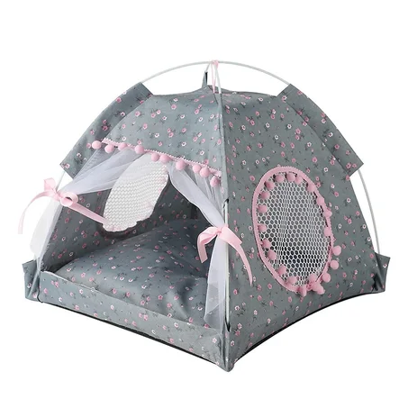 Foldable Pet Cat Tent Bed – Portable Breathable Cat