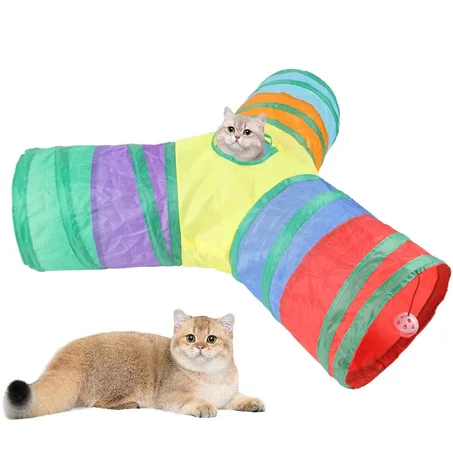 Cat Tunnel - Collapsible Play Tube for Indoor & Outdoor Pets