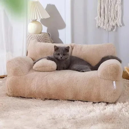 Large Cat Sofa Bed – Removable & Washable, All-Season Warm Pet Bed