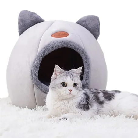 Deep Sleep Cat Cave Bed – Cozy Warm Indoor Nest for Cats
