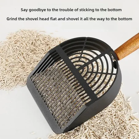 Long Handle Cat Litter Scoop – Stainless Steel Cleaning Tool